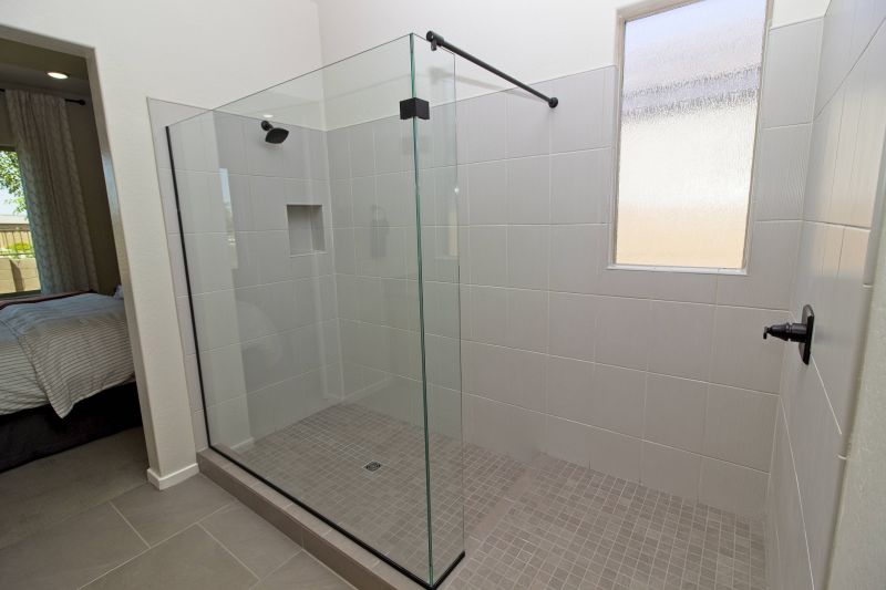 Modern Shower with Built-In Bench
